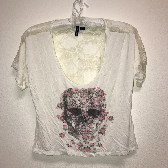 Full Tilt Tops - 🔻💎Full Tilt Lace Back Skull Tee